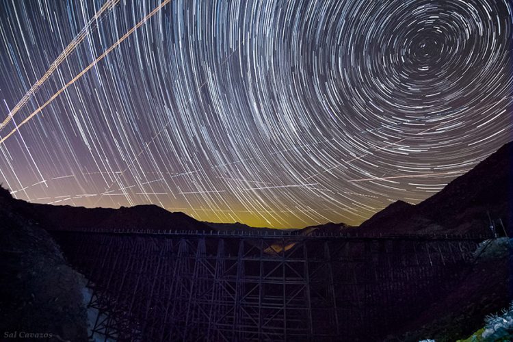 Star Trails over Goat Canyon Trestle