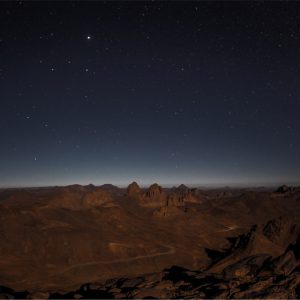 Assekrem Mountain under Moonlight