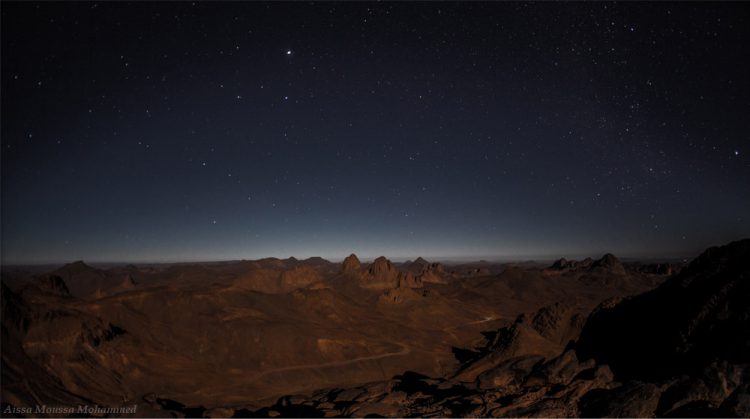 Assekrem Mountain under Moonlight