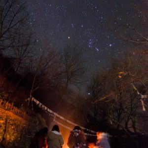 Girls by the Campfire