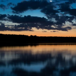 Moon and Venus over the Chatham River