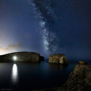 The Milky Way over Dwejra Bay
