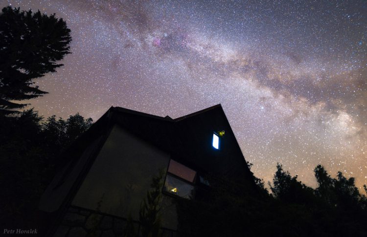 A Czech Cottage in a Summer Night