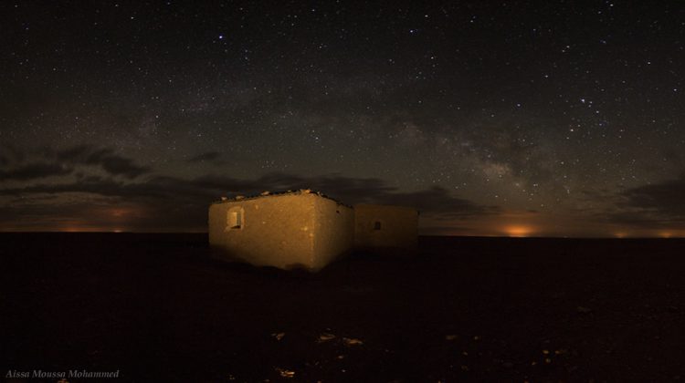 Milky Way above a Small House