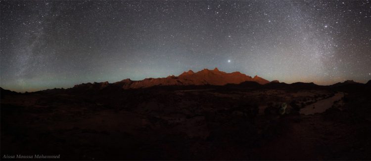 Jupiter above Mountains