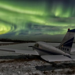 Aurora above Cooking Lake Airport