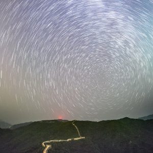 Star Trails over Mutianyu Great Wall