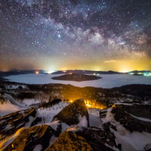 Starry Sky of Lake Kussharo