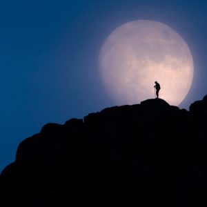 Man and Moon