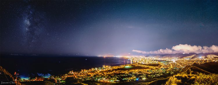 Honolulu Lights vs. the Milky Way