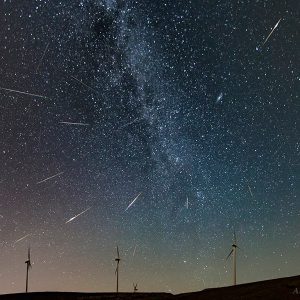 Perseids Over Greece (photo composite)