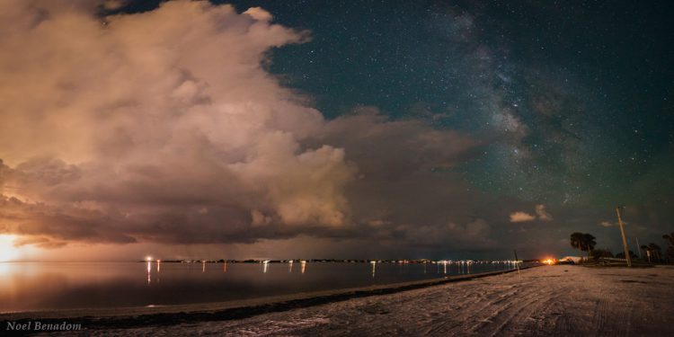 Lightning Storm and the Milky Way