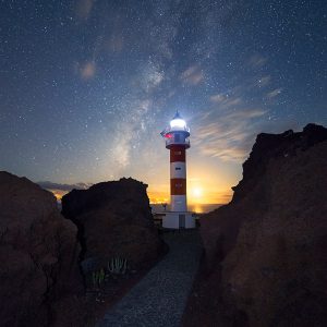 Milky Way and Moonset