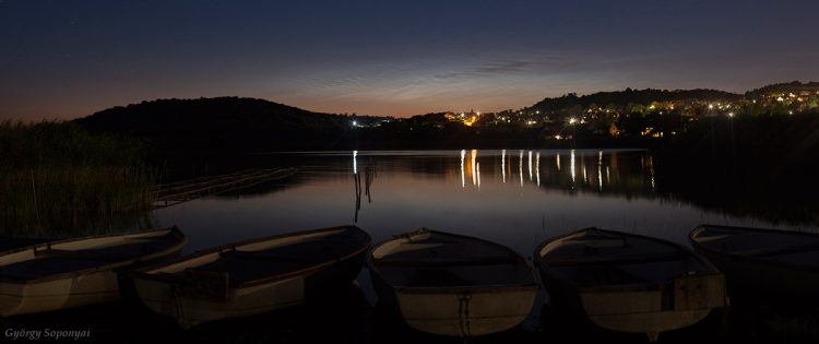 Noctilucent Cloud at Inner Lake of Tihany