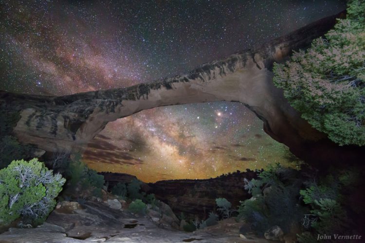 Saturn, Mars, and Antares below the Bridge