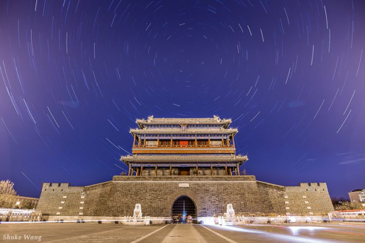 Star Trails over the Ancient Gate
