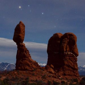 Saturn over Balanced Rock