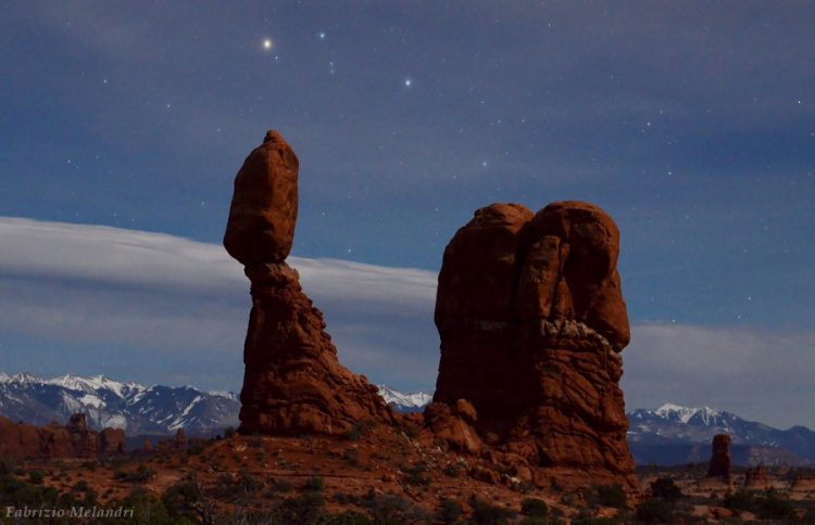 Saturn over Balanced Rock