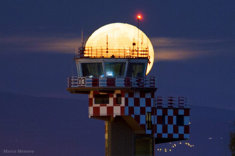 Moon Behind Control Tower