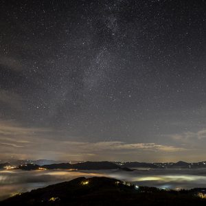 Milky Way Over the Fog