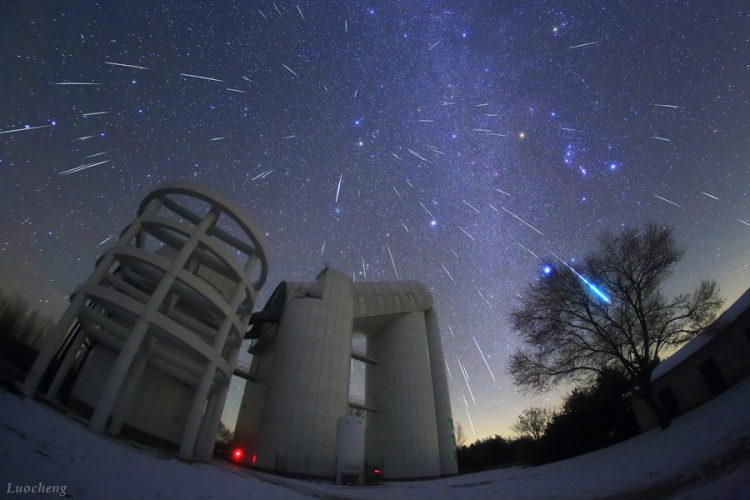 LAMOST & Geminids (Photo Composite)