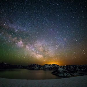 Milky Way over Crater Lake