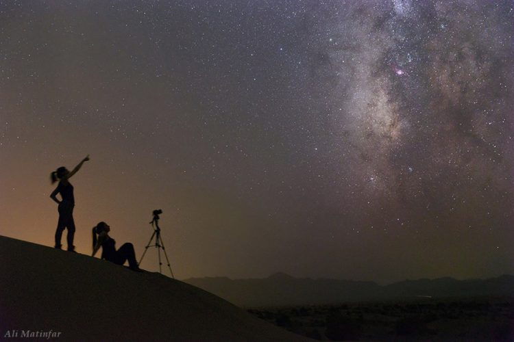 Astrophotographer and the Milky Way