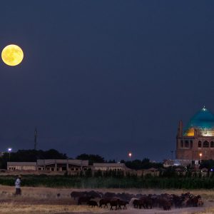 Full Moon Over Dome of Soltaniyeh