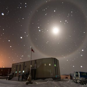 Blue Moon Halo in Antarctic Snow