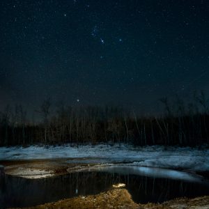 Orion Above Plastiras Lake