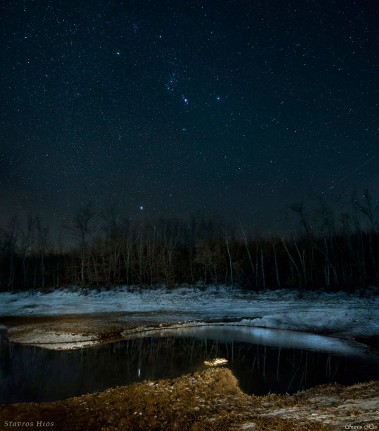Orion Above Plastiras Lake