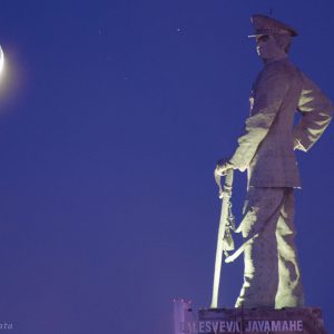 Moon and Venus Conjuntion (photo composite)