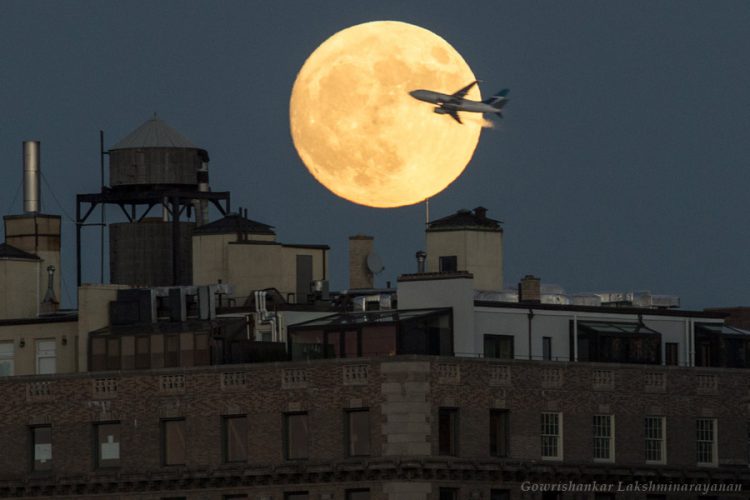 Supermoon with a Jet