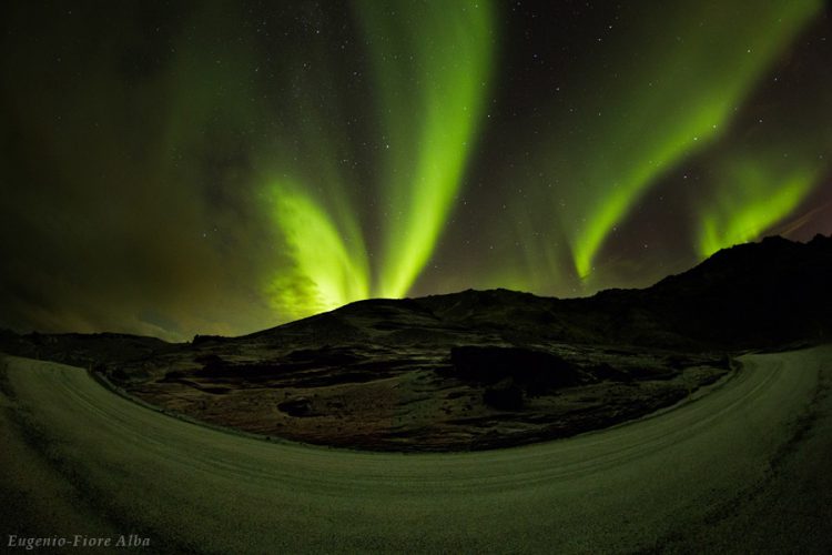 Volcano Spitting Northern Lights?
