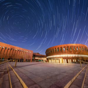 Moonlit Geminids (composite)