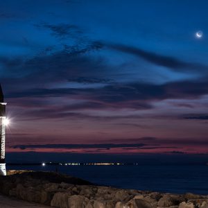 Lighthouse and the Moon
