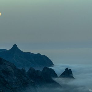 Partial Eclipsed Sun Over Canary Islands