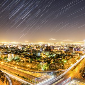 Tehran at Night (photo composite)