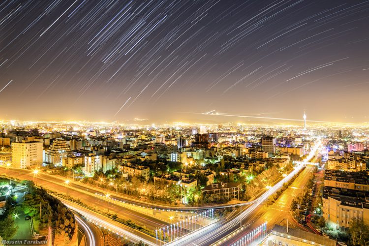 Tehran at Night (photo composite)