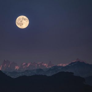 Night Ride Over the Alps