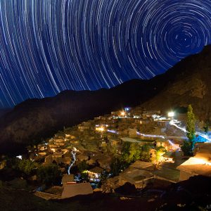 Startrails over SarAghaSeyed Village
