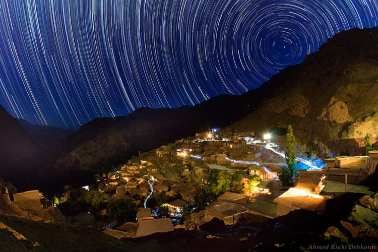 Startrails over SarAghaSeyed Village