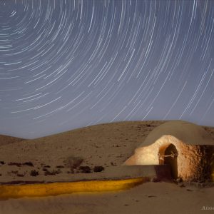 Startrails From Desert