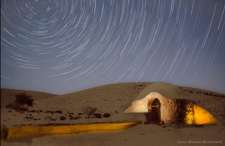 Startrails From Desert