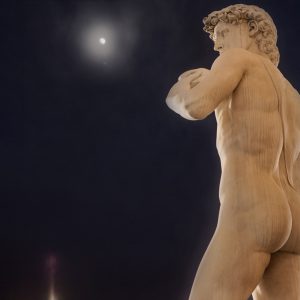 Moon and Jupiter in Florence