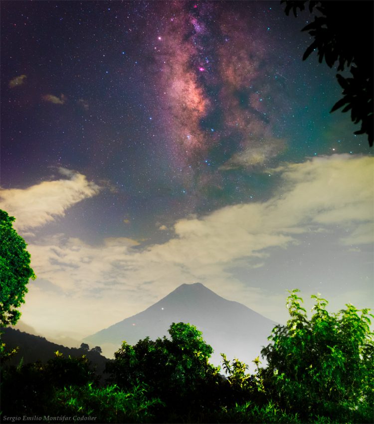 Milky Way over Water Volcano
