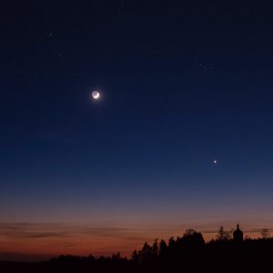 Venus and the Young Moon