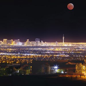 Blood Moon over Las Vegas (Composite)