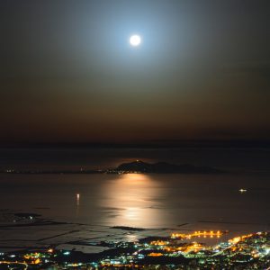 Moon Reflection on Trapani's Salt Mill