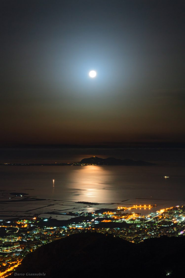 Moon Reflection on Trapani’s Salt Mill